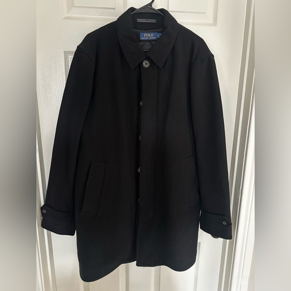 Ralph Lauren Other - Large Ralph Lauren Black Felt Trench Coat